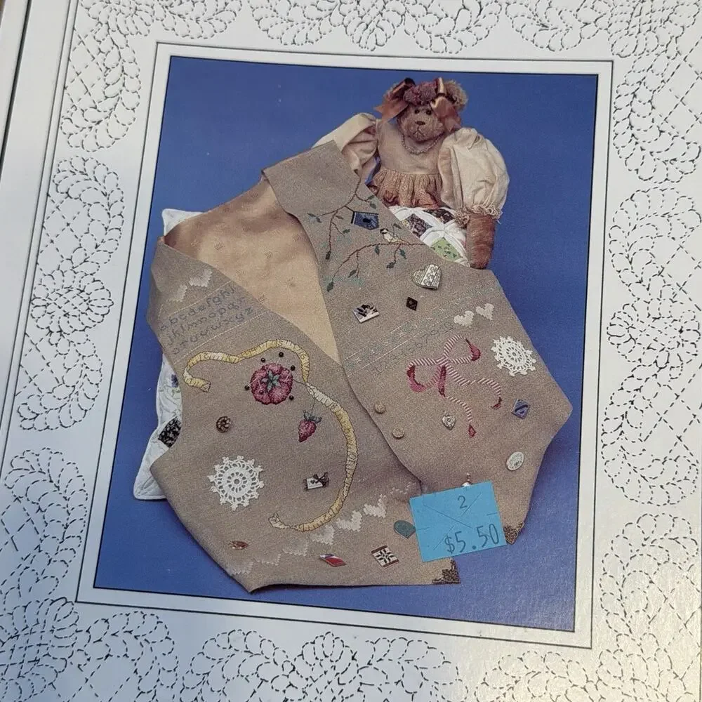Vintage Stitcher’s Vest Cross Stitch Pattern Judy Milhollin Gibbs Hollie Designs